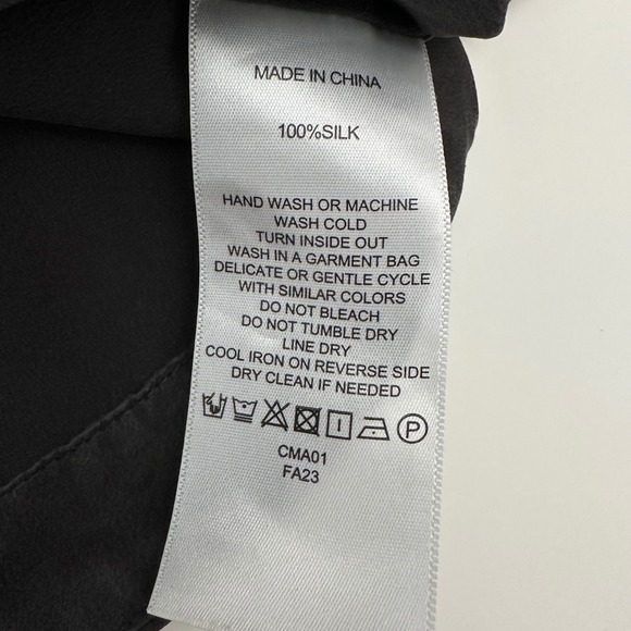 Quince 100% Washable Silk Pajama Long Sleeve Top Charcoal M - Picture 12 of 12